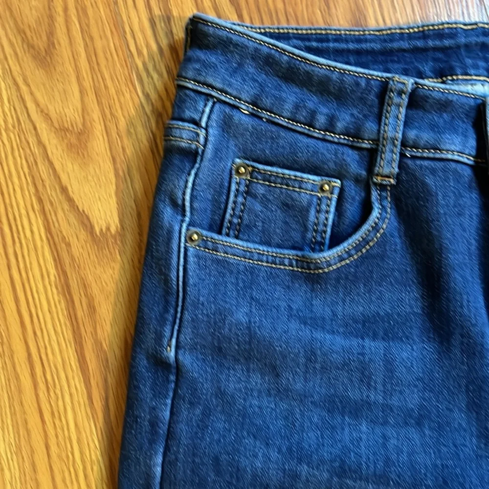 Padded Stretch Blue Women's Jeans Perfect For Cold Weather Size Xs But Can Fit M
